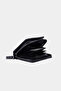 2822 Genuine Leather Horizontal Snap Fastener Women's Wallet Arsel Black - 5