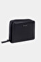 2822 Genuine Leather Horizontal Snap Fastener Women's Wallet Arsel Black - 3