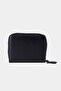 2822 Genuine Leather Horizontal Snap Fastener Women's Wallet Arsel Black - 8