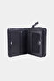 2822 Genuine Leather Horizontal Snap Fastener Women's Wallet Arsel Black - 6