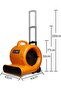 AKC YI MEI Industrial Floor Dryer Blower – Hot & Cold Wind, 3000W Power, 3-Speed, Heavy-Duty Air M - 4