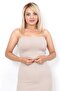 Women's Mink Ribbed Strapless Crop Bustier Casual & Stylish Top Stretchy Fabric