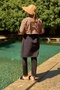 Hijab Swimsuit with Cover Black Mandala Pattern 4-Piece Set (Tunic, Leggings, Bra and Bonnet) Premium Quality - 5
