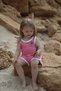 Ice Cream Embroidered Pink Towel Effect Baby, Children's Underwear Set – Summer 100% Cotton Set - 7