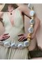 White Rough Stone Summer Women's Necklace – Modern and Stylish Design - 4