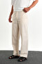 Sarto Belted Elastic Comfortable Fit Men's Trousers New Season Ecru - 3