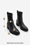 Women's Zippered Heeled Daily Boots Black Befor - 8