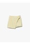 Button Detailed Asymmetrical Double Breasted Modal Shorts Skirt - 3