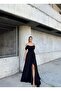 Alice Madonna Collar - Rope Strap and Slit Evening Dress - 5