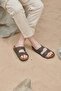 Men's Banded Leather Slippers 215020 - 5