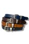 Men's 100% Genuine Leather Thin Tin Plated Buckle Set of 4 Belts 2.5 cm - 2
