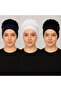 3 Pieces Frilly Hijab Bonnet Black White Navy Blue