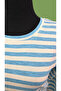 Women's Blue Striped Regular Fit Long Sleeve Cotton T-Shirt - 2