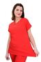 Unisex Red Lycra Doctor Nurse Hospital Shift Scrubs Single Top Jersey - 2