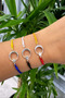 Moon Star Yellow Navy Blue Drawstring Bracelet Unisex Bbb24 - 5