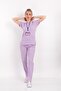 Unisex Lilac Lycra Doctor Nurse Hospital Scrubs Shift Uniform Set