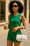 Selra Buckle Detailed Shoulder Bag with Magnet Closure and Inner Pocket Mink - 8