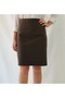 Women's Khaki Textured Pencil Skirt - 2