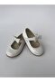 Girl's White Patent Leather Orthopedic Ballerina Shoes with Velcro Bow