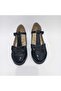 GIRL'S DOUBLE BOW-TIE POLE ORTHOPEDIC BLACK Patent Leather Ballet SHOES - 2