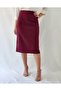 Women's Plum Striped Woven Pencil Skirt - 4