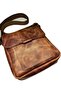 Genuine Leather Unisex Shoulder and Messenger Bag - Tan Color with Adjustable Strap 20X25 cm - 3