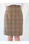 Women's Colorful Plaid Woven Pencil Skirt - 6