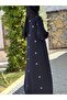 Ferace Daisy Pattern أكمام راجلان باللون الأزرق الداكن - 3