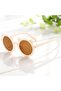 Beige Color Children's Sunglasses with Teddy Bear for Ages 1-9 Uv400 Certified - 4