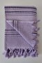 Lilac Striped Cotton Towel Peshtemal 90X170Cm - Soft and Highly Water Absorbent - 100% Cotton - 4
