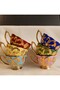 Porcelain Hand-Painted Suliman Coffee Set - 6
