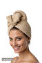 Towel Hair Cap Brown 100% Cotton Hair Drying, Blowing Dry, Shower Bath Head Towel
