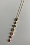 Steel Multicolored Stone Y Necklace - 3