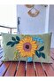 punchatolyesii sunflower pattern handmade Cushion Cover punch punch 30x50 green color - 5