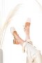 Ba04584 Gold Ten Women's Belted Elastic Square Toe 3 cm Heeled Shoes - 36 - 3