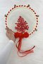 Vip Appliqued Bridal Tambourine, Red Bridesmaid Wedding Henna Night Circumcision Bachelorette with Bell 27cm 1 Piece - 3