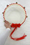 Red Bridesmaid Bride Defi, Floral Wedding Henna Night Circumcision Bachelorette Bride Defi with Bell 1 Piece - 2