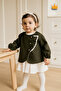 0-2 Years Stylish Girl's Jacket Dress 2-Piece Set Eid Khaki 2323