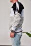 Men's Sweatshirt Unilions Gray Black Oversize Crew Neck 3 Thread Raster - 4
