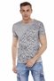 Ct469 stitched letter Printed Slim Fit men's t-shirt