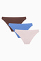 Cloud & Earth Cotton 3-Piece Multicolored Slip Panties