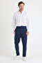 Men's Side Pockets, Elastic Waist, Lace-Up Belt, Relaxed Fit, Comfortable Cut Cool Fabric Trousers - 5