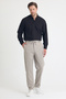 Men's Side Pockets, Elastic Waist, Lace-Up Belt, Relaxed Fit, Comfortable Cut Cool Fabric Trousers - 2