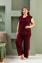 “Bamboo Fabric Plus Size Women's Lace Short Sleeve Pajama Set – Soft, Breathable, Stylish and R - 8