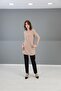 Zero Neckline Long Sleeve Blouse-Stone - 8