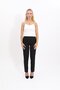 Elastic Tight-Legged Trousers-Black