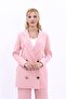 Powder Color Long Classic Blazer Jacket - 5