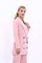 Powder Color Long Classic Blazer Jacket - 4