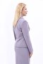 Plus Size - Collared Single Button Jacket-Anthracite - 4