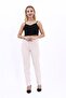 Elastic Tight-Legged Trousers-Beige